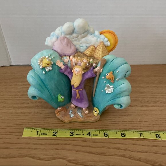 The Beginners Bible Moses Parts The Red Sea Ceramic Collectible Figure 1996 Rare - Picture 14 of 15